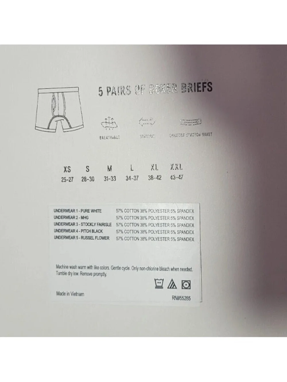 EXPRESS FIVE (5) PAIR OF BOXER BRIEFS SMALL 28-30 BLACK, WHITE, GRAY MSRP $78